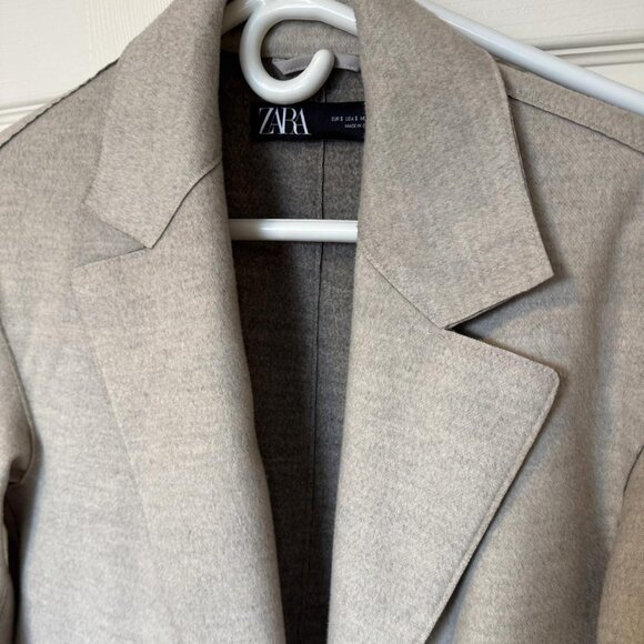 BNWT Zara coat, light grey relaxed fit - Picture 3 of 5